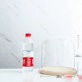 Clear glass display dome with wooden base 20cm x 20cm for desktop collectibles - 20*20cm Glass Dome + Wood Base