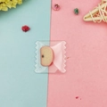 DIY resin jewelry charm shaped like a transparent candy bag with apple slice pattern - Apple Slice Candy