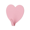 Pink heart-shaped stainless steel adhesive wall hook for home organization - Heart / 1 Piece / Light Pink