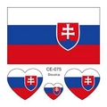 Pegatinas de tatuajes temporales con la bandera de Eslovaquia impermeables para eventos deportivos - Eslovaquia