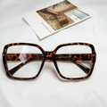 Vintage tortoiseshell square oversized glasses frame model Z3337 for men and women - Leopard Print