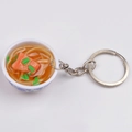 Miniature PVC ramen noodle bowl keychain with realistic resin soup and toppings - Style 22 Pork Belly Noodles