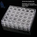 30-grid clear acrylic jewelry storage box with individual round plastic organizers - 30-Grid Small Low Anti-oxidation Box