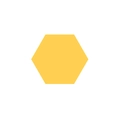Self-adhesive yellow hexagonal felt wall sticker tile for creative home wall decoration - Yellow