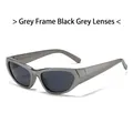 Sport-Sonnenbrille mit grauem Rahmen und dunkelgrauen Gläsern zum Radfahren und Laufen - Gunmetal Rahmen Graue Gläser