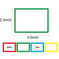 Set bunte Namensschild-Aufkleber in 4 Farben mit detaillierter 2,3x3,5 Zoll Größenangabe - Standardtyp / Bunt