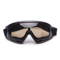 Polarized X400 sports goggles with black matte frame and UV400 polycarbonate lens - Brown