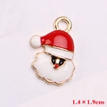 Kerstman emaille hanger voor DIY oorbellen en sieraden maken 1,4 x 1,9 cm - Stijl 1 (Kerstman)