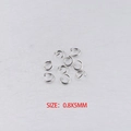 Set of 10 silver stainless steel open jump rings in size 0.8x5mm for DIY jewelry making - 0.8*5mm / Steel