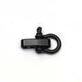 Black stainless steel U-shaped shackle for paracord DIY bracelet adjustment - 5M Black Bow Shackle + Black 4-Hole Adjuster