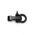 Adjustable black 304 stainless steel D-shackle U-hook for paracord bracelet DIY - 5M Black Bow Shackle + Black T-Type Adjuster