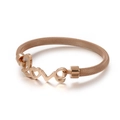Bracciale a maglia oro rosa con scritta Love in corsivo su sfondo bianco - Oro Rosa (KB115686-K)