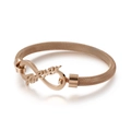 Pulsera de malla tejida oro rosa con símbolo de infinito y grabado forever - Oro rosa