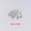 Μακροεντολή 1,2x7mm ασημένιων ανοξείδωτων κρίκων για κατασκευή κοσμημάτων DIY - 1.2*7mm / Συσκευασία των 1000 / Χρώμα Ατσαλιού