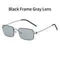 Lunettes de soleil ultra-légères sans vis, monture en métal noir et verres gris - Monture Noire Verres Gris