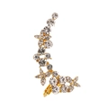 Einzelne goldene Ohrmanschette mit funkelnden weißen Kristallen und Stern-Elementen - Stern Stromlinienförmige Ohrklemme (A7103)