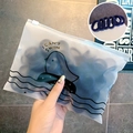 Dark blue high-elastic seamless hair ties in a frosted zipper bag with bird illustration - 11# Navy Blue