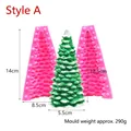 Macro detail of a 3D Christmas tree silicone mold with textured snow effect design - Model A Cedar 290g