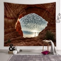 Bohemian tapestry with red arch rock landscape hanging on a white brick wall - 73X95CM (Cross-border Brushed) / Red Arch Rock