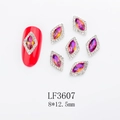 Detail of red rhombus nail art rhinestone with gradient crystal and size 8x12.5mm - Purple Gradient Stone (LF3607)