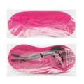 Rose red breathable blackout sleep mask with elastic strap in clear packaging - Rose Red Flat Packaging