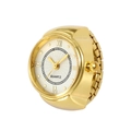 Elegant gold ring watch with Roman numerals and a flexible elastic metal band - Small Ring Gold