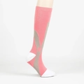 Pink and grey compression sports socks for running and outdoor athletic performance - Rose Red