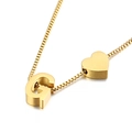 Minimalistische goldene Halskette mit Buchstabe G und Herz-Anhänger für Damen - Halskette Buchstabe G (KN88655-KFC) / Gold