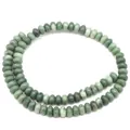 Gros plan de perles d'abaque en jade noir naturel pour la confection de bijoux DIY - 4*6mm 1 Fil (Environ 90pcs) / Jade Noir