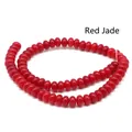 Macro shot of natural red jade abacus beads for DIY necklace jewelry making - 4*6mm 1 Strand (Approx 90pcs) / Red Jade