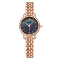 Orologio da donna alla moda in oro rosa con quadrante verde scuro e cinturino in metallo - Oro Rosa Marmo Verde