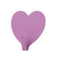 Pink heart-shaped stainless steel wall hook for decorative room storage and organization - Heart / 1 Piece / Purple
