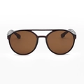 Lunettes de soleil steampunk rondes avec monture bordeaux à double pont et verres bruns - Monture Thé Verres Thé