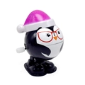 Wind-up walking penguin toy with pink Santa hat and red glasses for Christmas gift - Christmas Penguin with Glasses Set