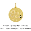 Detailed view of a gold snake pendant with white rhinestones and green gem eyes - Snake Pendant