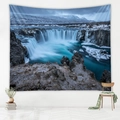 Detail showing high-definition digital printing of a glacier waterfall on a large wall tapestry - 73X95CM (Cross-border Brushed) / Glacier Waterfall