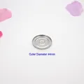 Pan d'aluminium rond 44mm argenté pour le rangement de fards à paupières et rouges à lèvres - Godet en Aluminium Rond (Diamètre 44mm)