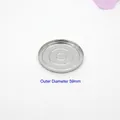 Palette cosmétique vide : godet rond en métal argenté 59mm avec texture concentrique - Godet en Aluminium Rond (Diamètre 59mm)