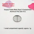 Godets ronds en aluminium à 2 compartiments pour maquillage, diamètre 30,5 mm - Godet en Aluminium 2-Grilles (Lot de 2)