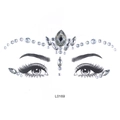 Silver rhinestone face stickers for Halloween and Christmas makeup decoration, model L0169 - L0169 Silver Rhinestone Jewel