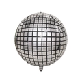 Inflatable 4D silver disco ball balloon with metallic mirror grid for party decor - 4D Sphere Silver Disco / 32 inch