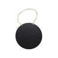 Mini 10cm round wooden chalkboard with twine rope for home decor and messages - Round