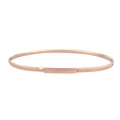 Minimalistischer elastischer Metallgürtel in Roségold mit glatter rechteckiger Schnalle - Roségold / 60-80cm