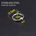 Detailed view of stainless steel captive bead ring with 3mm fixed ball and dimensions - Captive Bead Ring/3mm/10.5mm