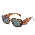 Lunettes de soleil géométriques vintage en écaille avec monture épaisse et verres foncés - C2 Monture Écaille de Tortue Verres G15