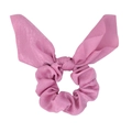 Elastico per capelli in raso rosa con grande fiocco e nastri per donna - rosa acceso