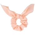 Elastico per capelli in raso di seta rosa con fiocco a orecchie di coniglio - Albicocca