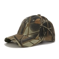Detailansicht der Camouflage-Baseballkappe mit Blattmuster und Stoffstruktur - Verstellbar / Dschungelgrün