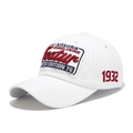 Gorra de béisbol de algodón blanco vintage con bordado Arizona y detalle lateral 1932 - Ajustable / Blanco