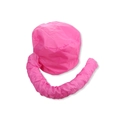 Cuffia asciugacapelli rosa professionale con tubo lungo di collegamento in tessuto - Rosa
